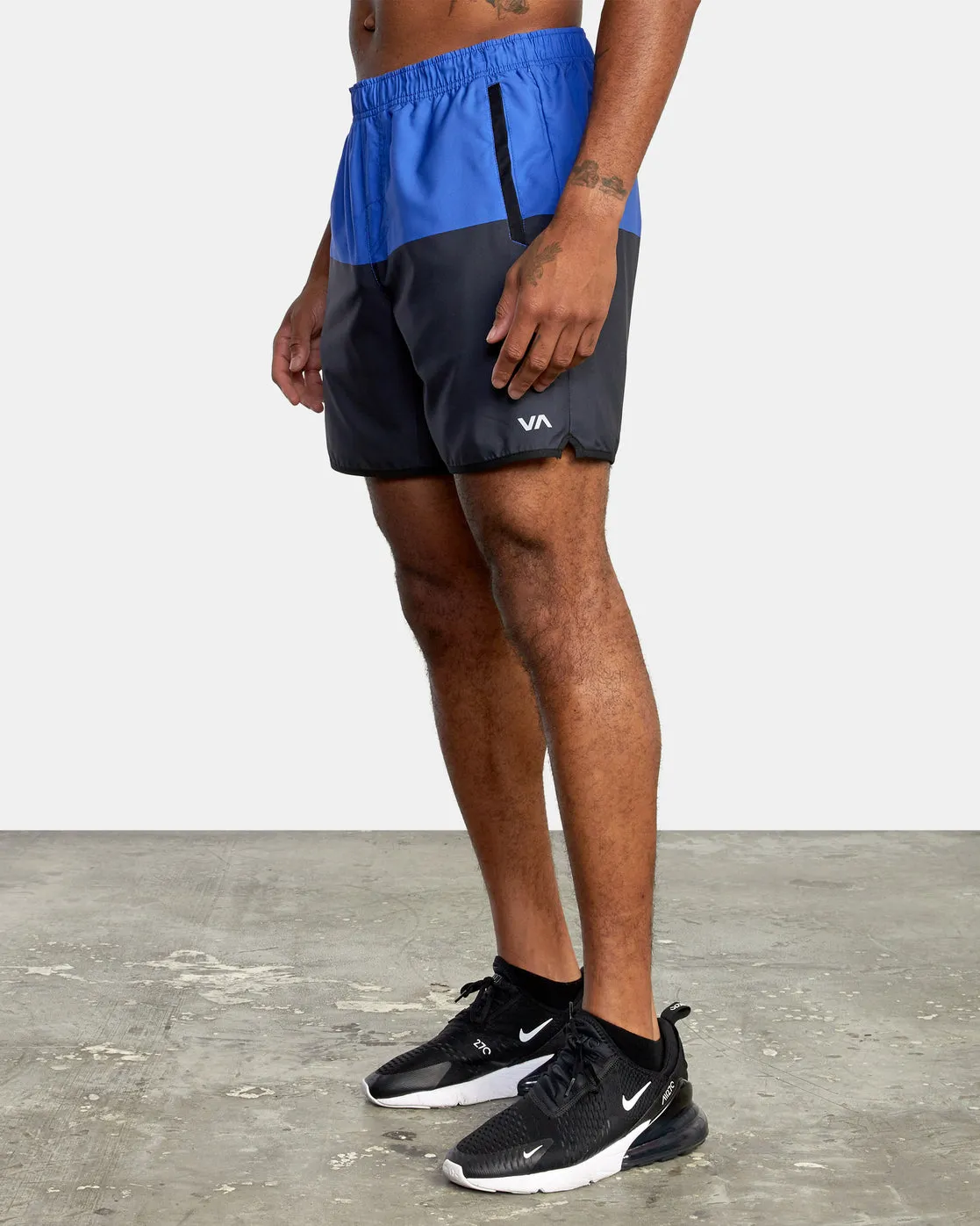 Yogger IV 17 Athletic Shorts - Stark Blue Blocked