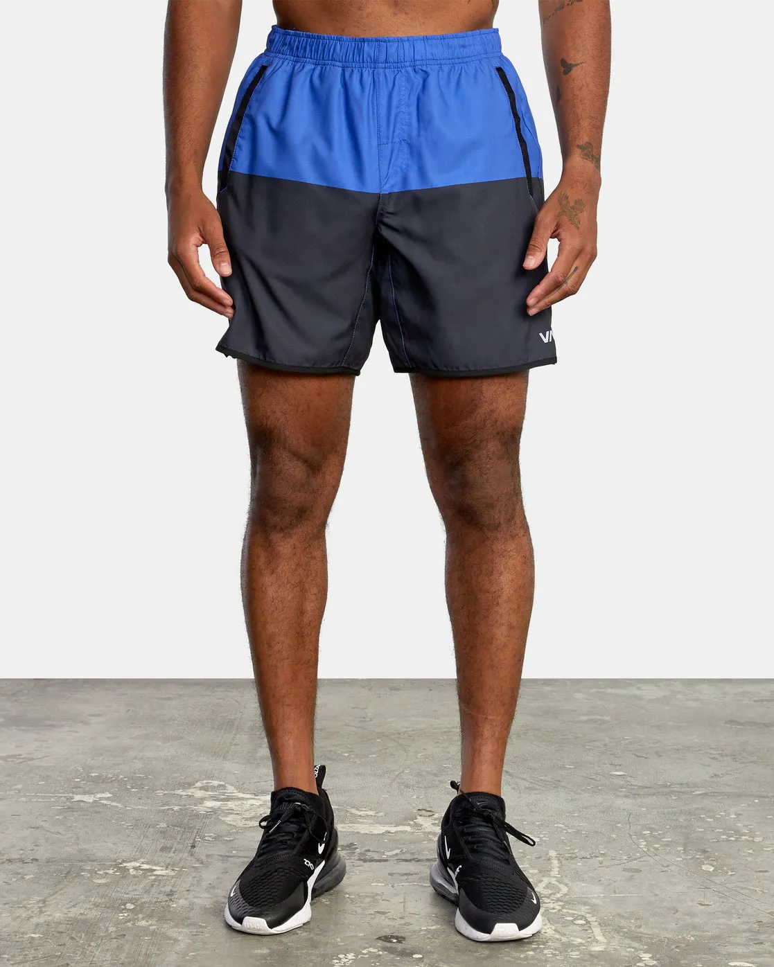 Yogger IV 17 Athletic Shorts - Stark Blue Blocked