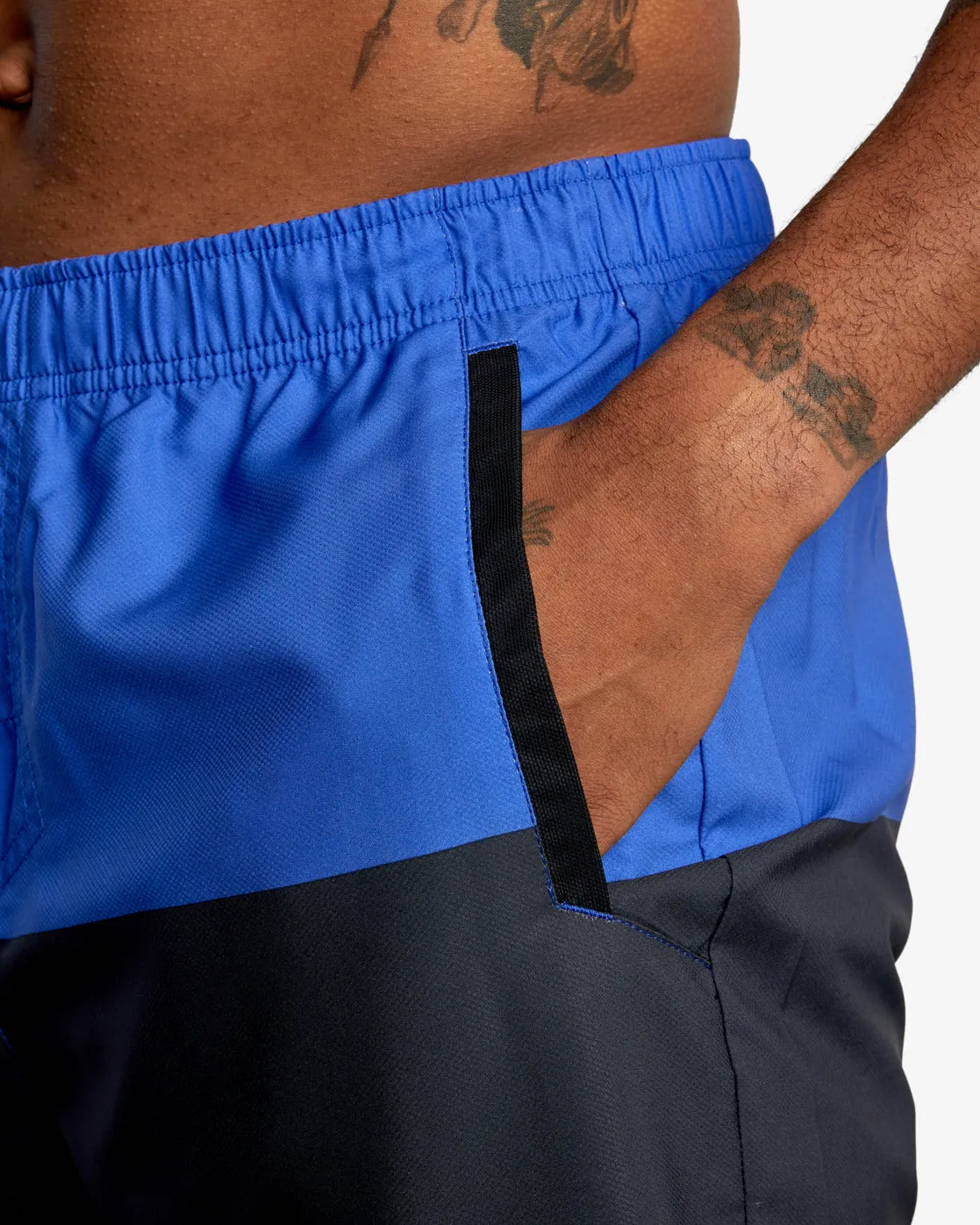 Yogger IV 17 Athletic Shorts - Stark Blue Blocked