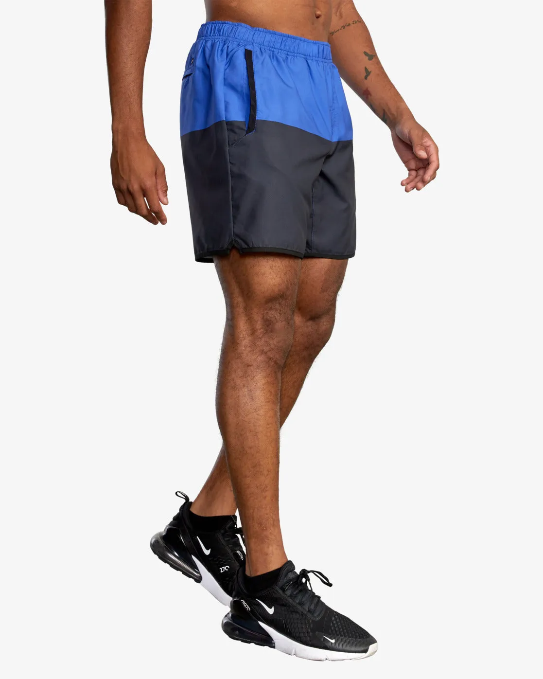 Yogger IV 17 Athletic Shorts - Stark Blue Blocked