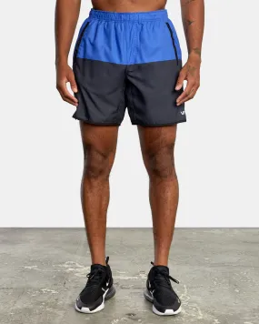 Yogger IV 17 Athletic Shorts - Stark Blue Blocked