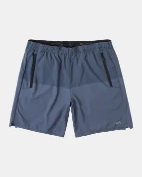 Yogger Stretch 17 Athletic Shorts - Vintage Blue Blocked