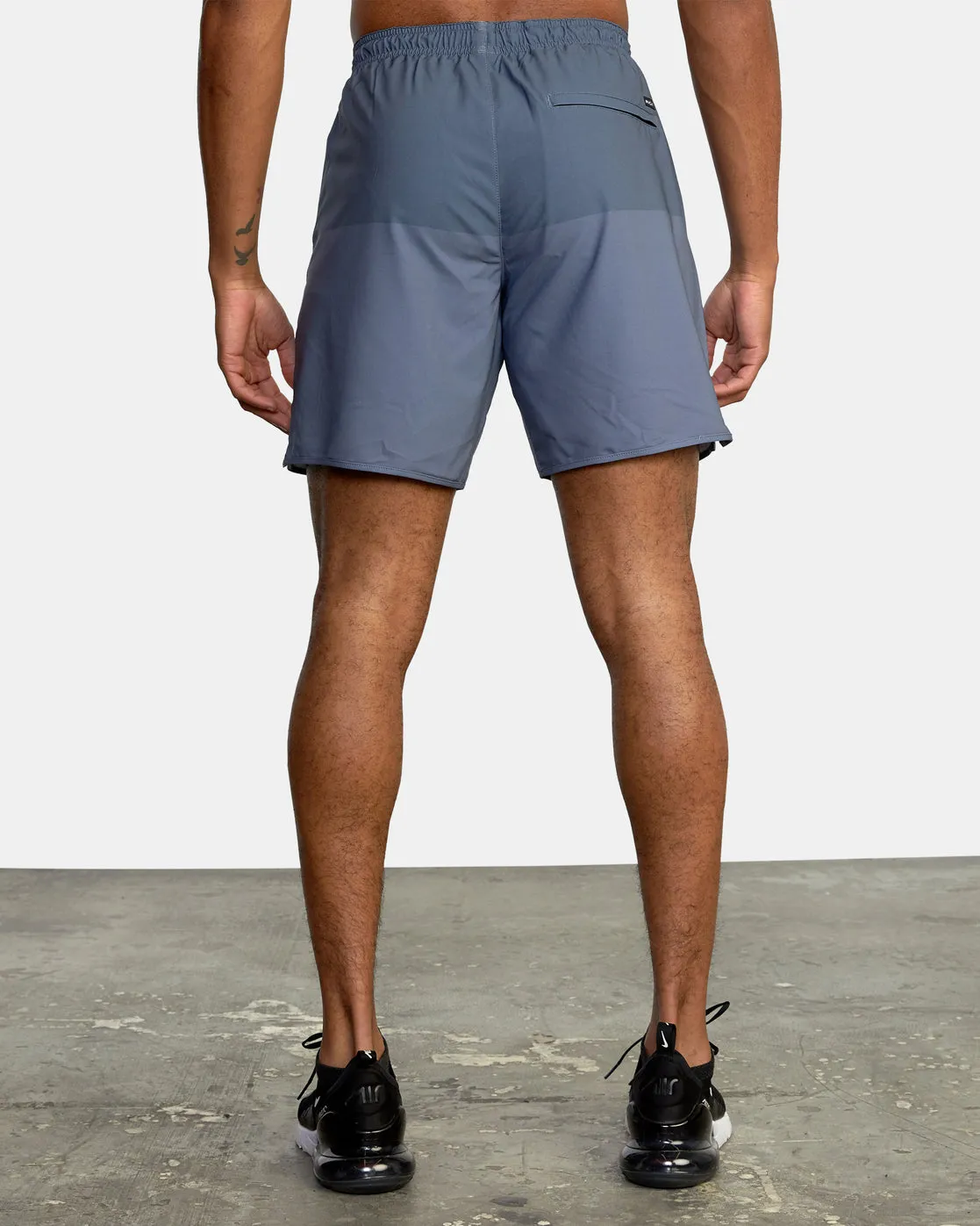 Yogger Stretch 17 Athletic Shorts - Vintage Blue Blocked