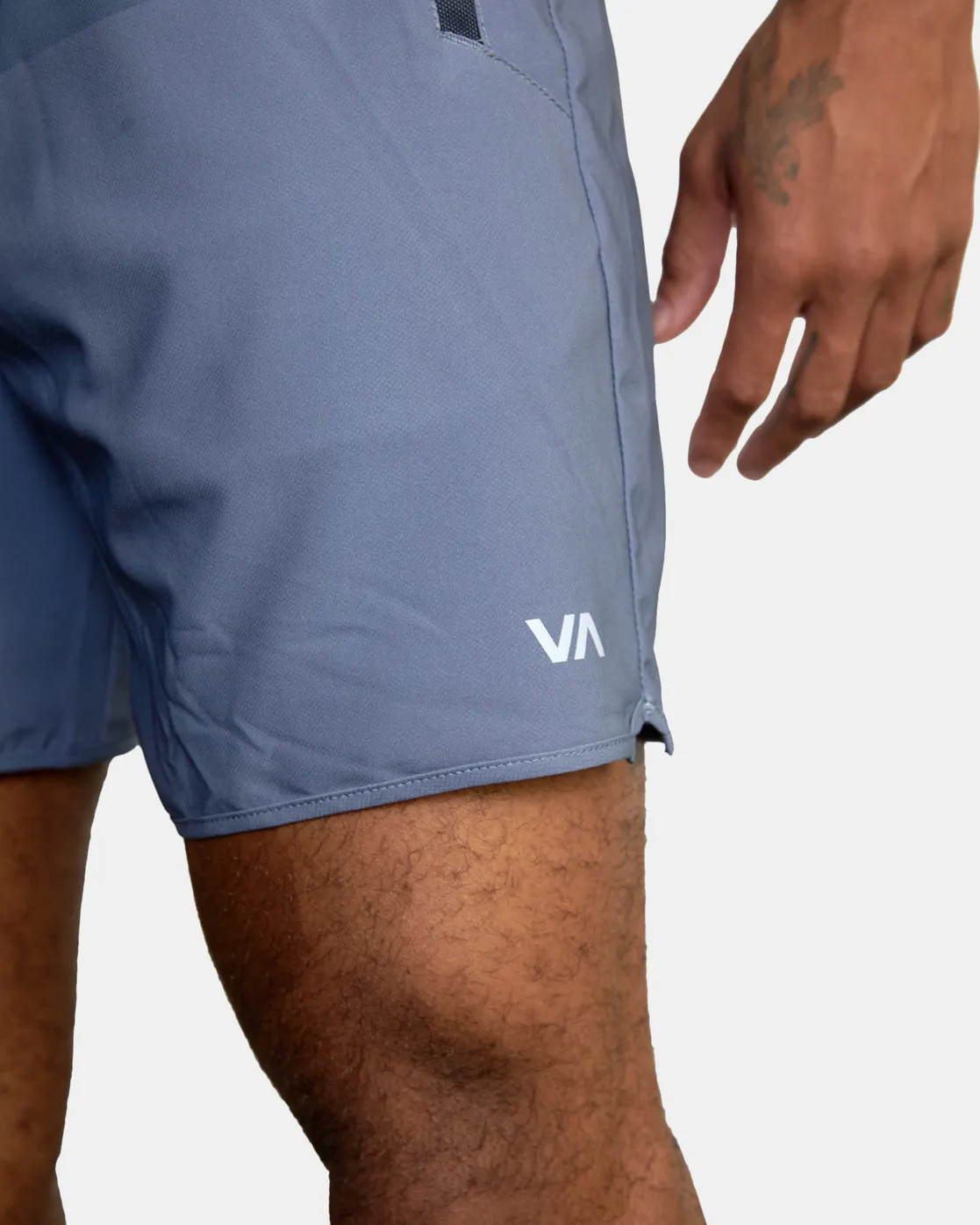 Yogger Stretch 17 Athletic Shorts - Vintage Blue Blocked